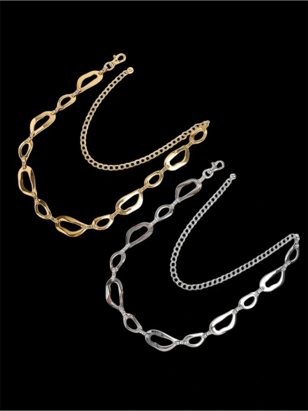 Gold or Silver Link Chain Belt NWT
